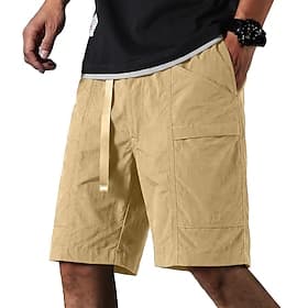 Homme Actif Shorts Short décontracté Short athlétique Avec Poches Taille Élastique Pur Uni Couleur Pleine Confort Séchage Rapide Longueur Genou Occasionnel Ext