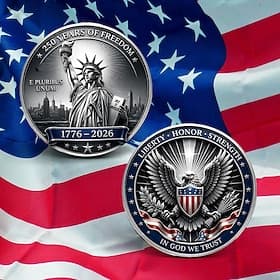 Pièce commémorative du 250e anniversaire des États-Unis, pièce défi Liberté 1776-2026, pièce de collection patriotique à l'effigie de la Statue de la Liberté,