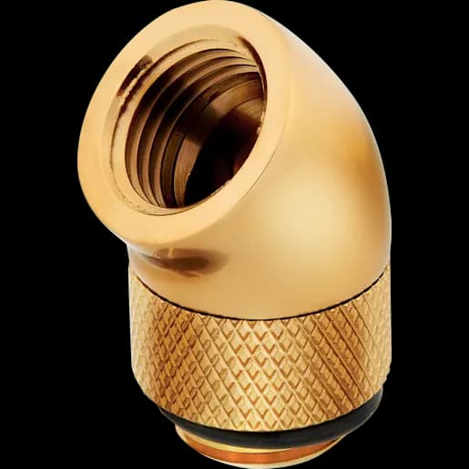 CORSAIR Hydro X Series 45° Rotary Adapter Twin Pack - Gold