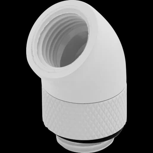 CORSAIR Hydro X Series 45° Rotary Adapter Twin Pack - White