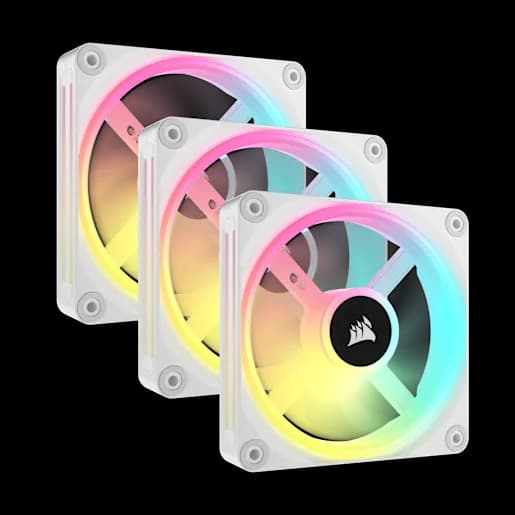 CORSAIR Starter Kit per ventole PWM per PC da 120 mm iCUE LINK QX120 RGB con iCUE LINK System Hub - Bianco