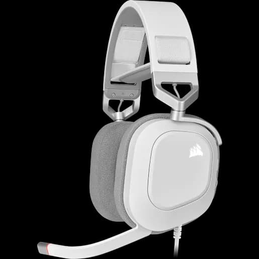 CORSAIR HS80 RGB USB Wired Gaming Headset - White