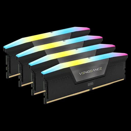 CORSAIR Kit di memoria DDR5 DRAM VENGEANCE RGB 192GB (4x48GB) 5200MHz C38, nero