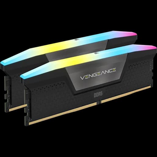 CORSAIR Kit di memoria DDR5 DRAM VENGEANCE RGB 48GB (2x24GB) 5200MHz C38, nero