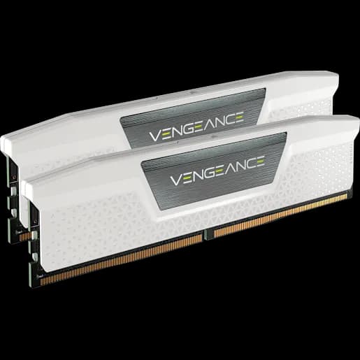 CORSAIR VENGEANCE® 32GB (2x16GB) DDR5 DRAM Up To 5200MT/s CL40 Memory Kit - White