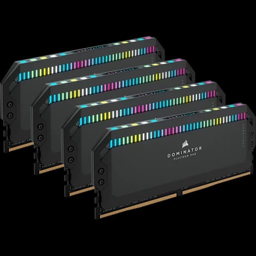 CORSAIR Kit di memoria DDR5 DRAM DOMINATOR PLATINUM RGB 64GB (4x16GB) 6400MHz C32, nero